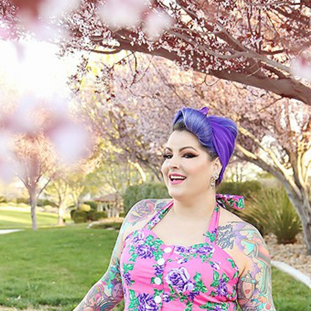 Purple hair scarf nylon vintage retro pinup wrap chiffon - Picture 2 of 2